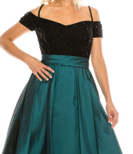 Load image into Gallery viewer, pearl & teal taffeta party dress 6/8/10