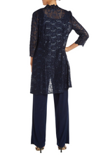 Load image into Gallery viewer, USA Made RM Richards Navy 3PC Pant Set  Sizes 6/8/10 Remaining! Formal, Cocktail, Party   USA 🇺🇸
