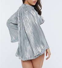 Load image into Gallery viewer, silver sheen bed jacket med/lg