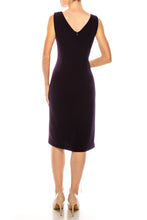 Load image into Gallery viewer, Maya Brooke 2Pc Jacket &amp; Dress, Jeweled Neckline, Dark Purple or Navy
