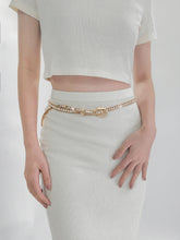 Load image into Gallery viewer, Rhinestone Skinny Belt, Buckled Gold or Silver Tone
