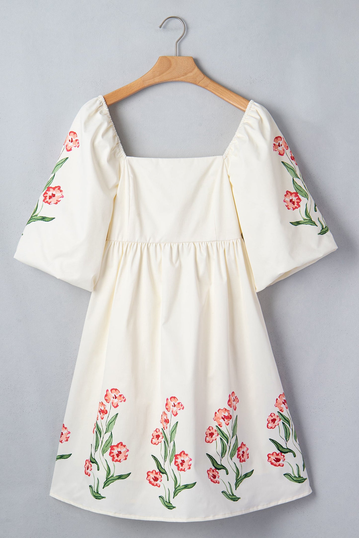 Puff Sleeve Babydoll Mini Day Dress