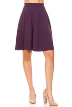 Load image into Gallery viewer, USA Made Solid A-line Knee Length Skirt See Colors! SM/M/LG   USA 🇺🇸
