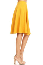 Load image into Gallery viewer, USA Made Solid A-line Knee Length Skirt See Colors! SM/M/LG   USA 🇺🇸
