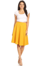 Load image into Gallery viewer, USA Made Solid A-line Knee Length Skirt See Colors! SM/M/LG
