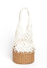 Load image into Gallery viewer, Bella Chic Knit Basket Bag,  Ivory or Black
