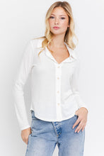Load image into Gallery viewer, Gilli Apparel White Button Down Top Sizes LG(10/12) Remaining, Last Ones!
