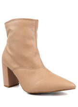 Load image into Gallery viewer, Pointed Toe Bootie w/ Block Heel WHOLE Sizes Only!
