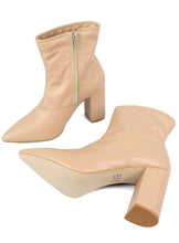 Load image into Gallery viewer, Pointed Toe Bootie w/ Block Heel WHOLE Sizes Only!
