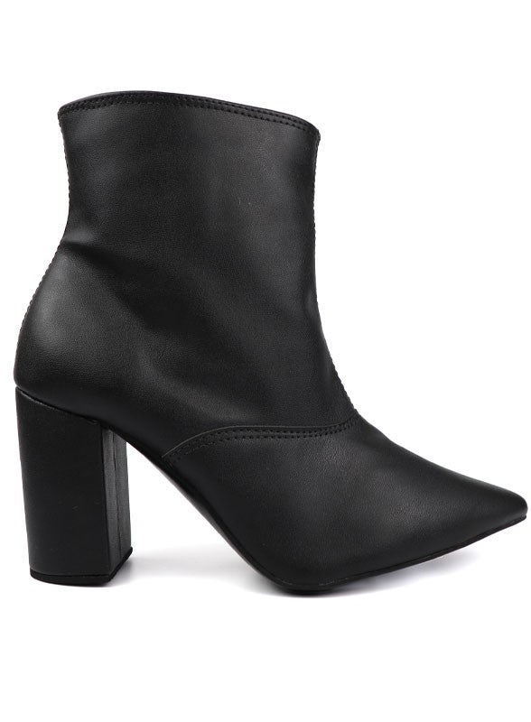 Pointed Toe Bootie w/ Block Heel WHOLE Sizes Only!