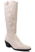 Load image into Gallery viewer, Choose Color! Bone White, or Fuchsia, Western Style Tall Boots, WHOLE Sizes Only
