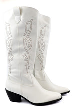 Load image into Gallery viewer, Choose Color! Bone White, or Fuchsia, Western Style Tall Boots, WHOLE Sizes Only
