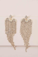 Load image into Gallery viewer, Lovoda Born Jewelers, Heartbreaker Dangle Earrings 4.5&quot; Sterling Silver, Gold Plated
