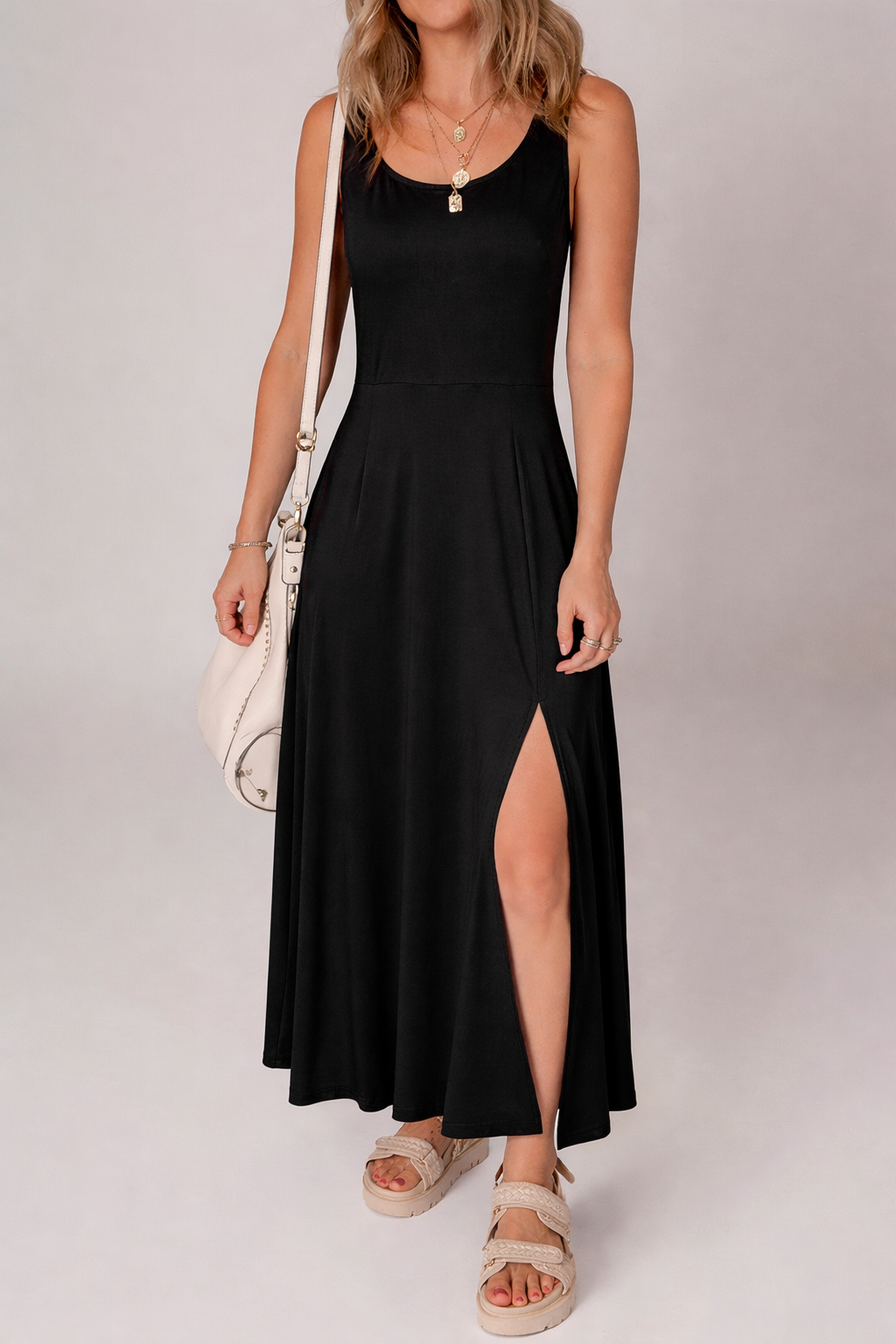 LAST ONES Indie Scoop Flared Midi Dress By Threaded Pear