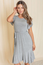 Returning Favorite! Ruffle Sash Midi Dress USA 🇺🇸 American Made Women's Apparel