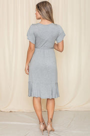 Returning Favorite! Ruffle Sash Midi Dress USA 🇺🇸 American Made Women's Apparel