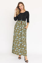 Load image into Gallery viewer, Floral Maxi Dress, Plus USA 🇺🇸  American Made Women&#39;s Apparel XL/2XL/3XL
