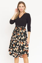 Load image into Gallery viewer, Surplice Floral Sash Midi Dress   USA 🇺🇸

