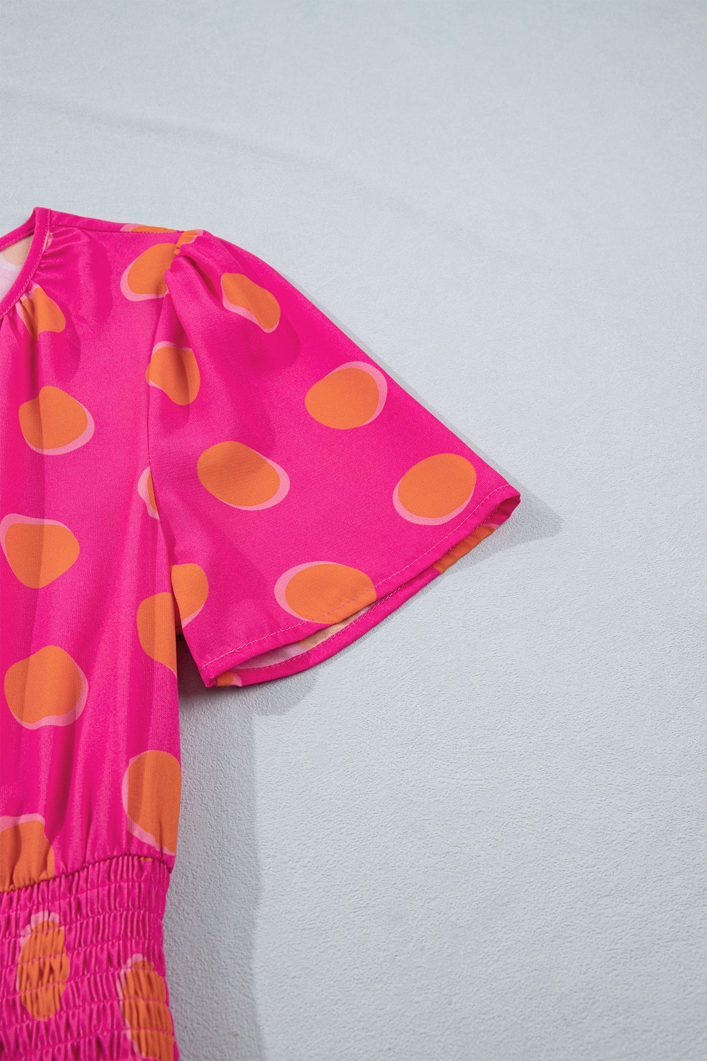 Dotted Rose, High Waist Midi Dress