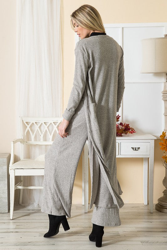 Brushed Rib, Long Cardigan w/Pockets USA 🇺🇸