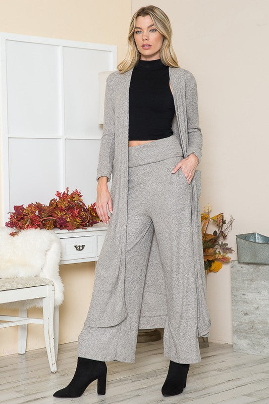Brushed Rib, Long Cardigan w/Pockets USA 🇺🇸