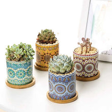 Load image into Gallery viewer, ClaudiaG Collection of Texas, Mandala Planter Set of 4
