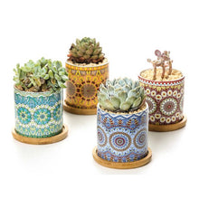 Load image into Gallery viewer, ClaudiaG Collection of Texas, Mandala Planter Set of 4
