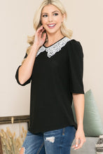 Load image into Gallery viewer, Collared  Puff Sleeve Knit Top   USA 🇺🇸
