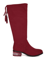 Load image into Gallery viewer, Francesca Tassels Detail Short Heel Calf Boot
