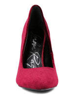 Load image into Gallery viewer, Velvet Stiletto 4.3&quot; Heel Pumps, Color Choices are Black - Burgundy - Grey  Whole Sizes Only!
