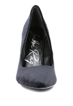 Load image into Gallery viewer, Velvet Stiletto 4.3&quot; Heel Pumps, Color Choices are Black - Burgundy - Grey  Whole Sizes Only!
