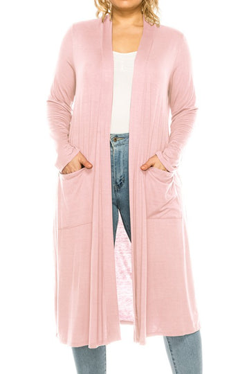 Moa Collection Plus Size, Solid Duster Cardigan XL/2XL/3XL   USA 🇺🇸
