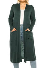 Load image into Gallery viewer, Moa Collection Plus Size, Solid Duster Cardigan XL/2XL/3XL   USA 🇺🇸
