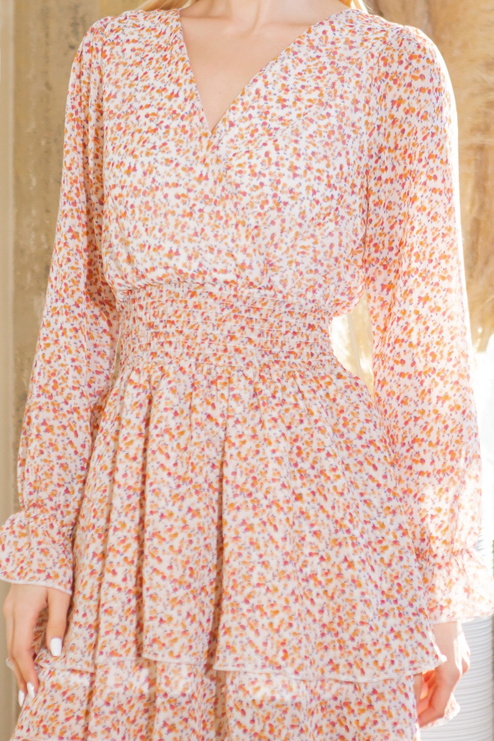 Floral Wrap Tier Day Dress USA 🇺🇸
