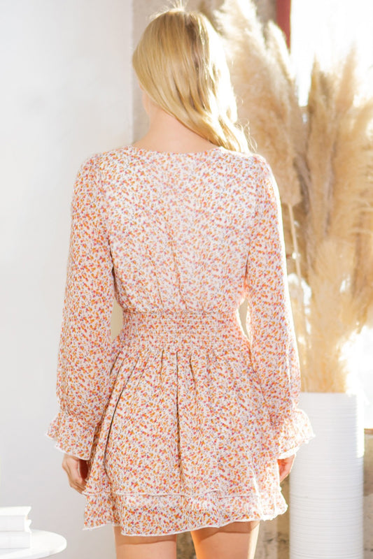 Floral Wrap Tier Day Dress USA 🇺🇸