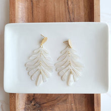 Load image into Gallery viewer, Palm Dangle Earrings - Seashell   USA 🇺🇸
