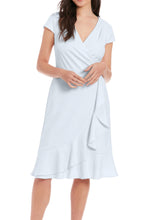 Load image into Gallery viewer, London Times Light Blue Ruffled Day Dress [SM/MED/LG(14&amp;16)] Sizes Women&#39;s Casual &amp; Office, Daytime Apparel

