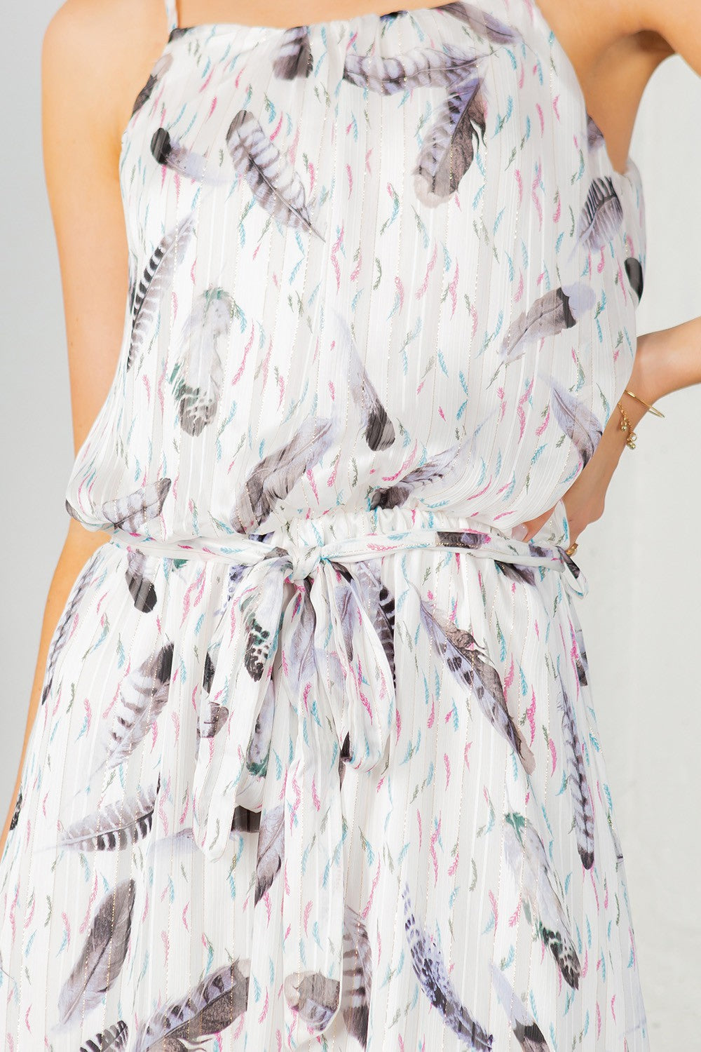 Textured Chiffon Ruffled Dress USA 🇺🇸 White or Navy