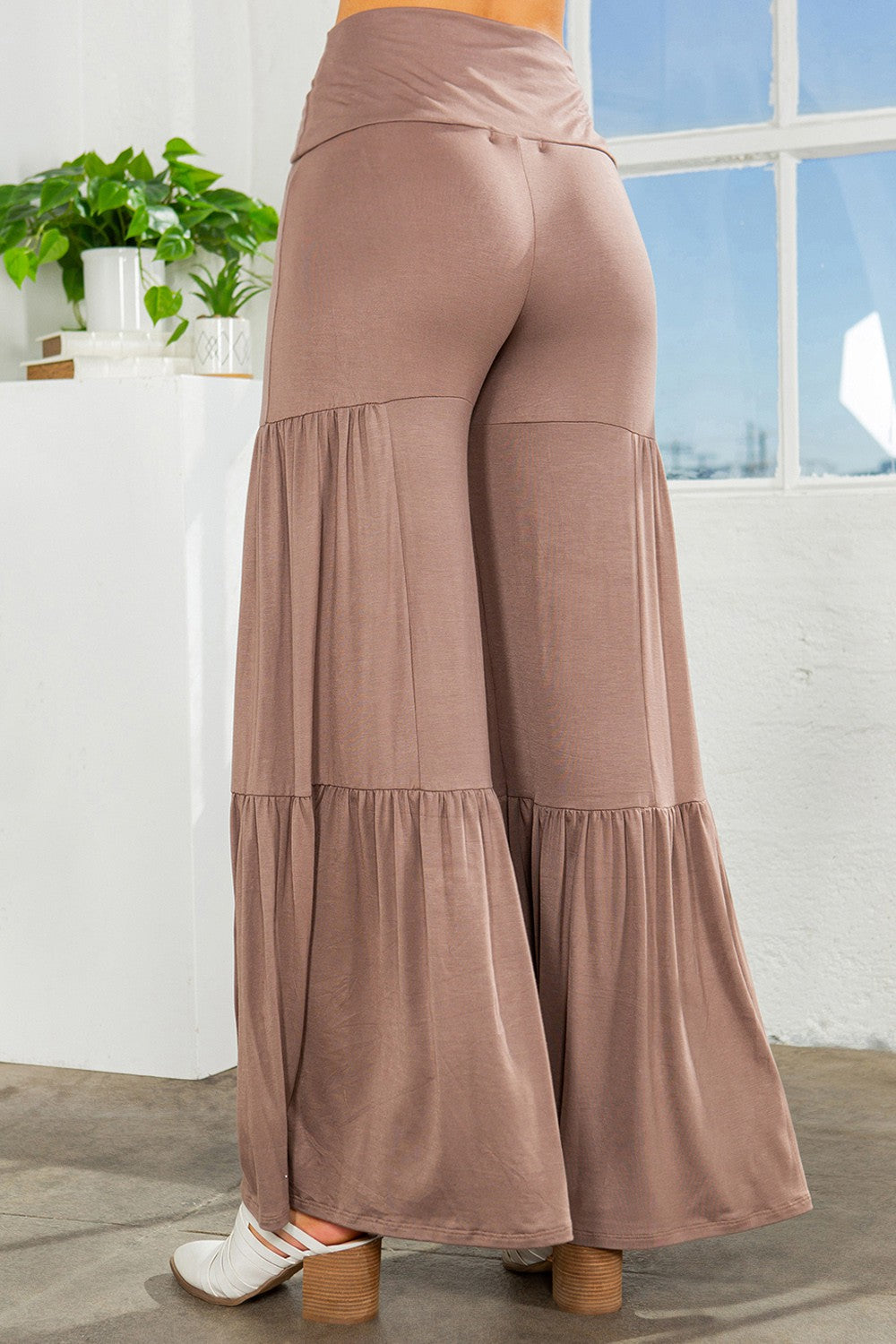 Tiered Ruffle High Waisted Wide Leg Pants USA 🇺🇸