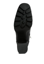 Load image into Gallery viewer, Battle-Dress Block Heel Boots Beige or Black

