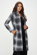 Load image into Gallery viewer, Renee C. Plaid Open Front Coat w/ Collar XL/2XL/3XL USA 🇺🇸
