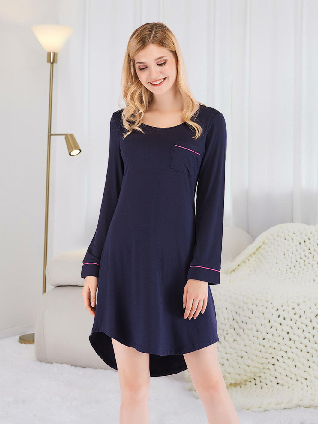 Night Dress with Pocket, See Colors Women's Loungewear