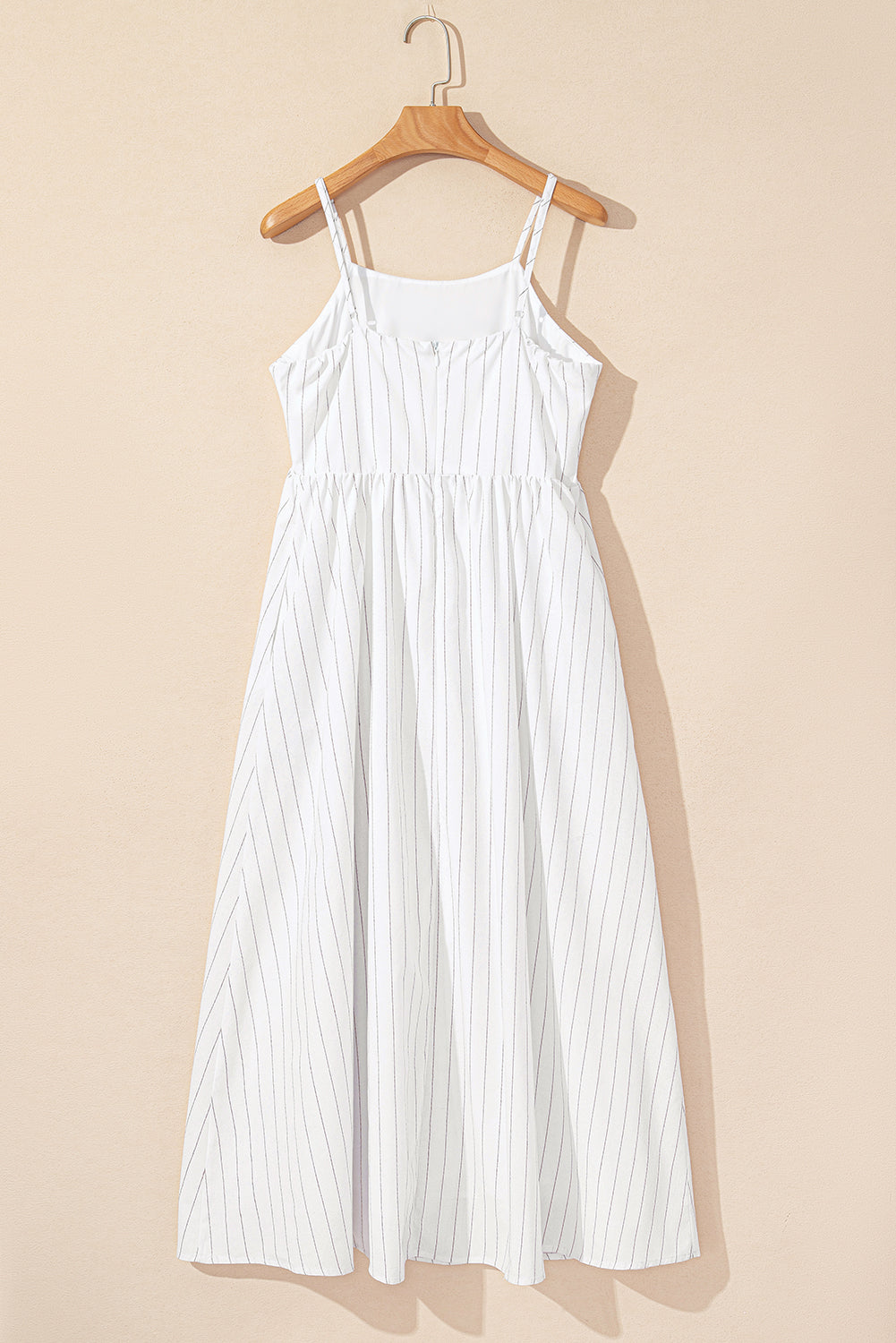 Ainsley Stripe Spaghetti Strap Pocketed Maxi Dress Last Ones By Threaded Pear