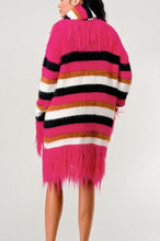 Load image into Gallery viewer, Athina Fuzzy Striped Sweater with Scarf SM/MED/LG Women&#39;s Winter Apparel
