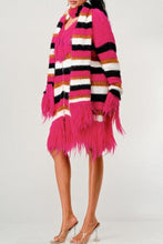 Load image into Gallery viewer, Athina Fuzzy Striped Sweater with Scarf SM/MED/LG Women&#39;s Winter Apparel
