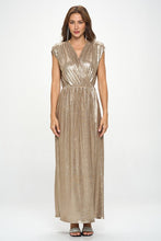 Load image into Gallery viewer, Sleeveless Metallic Maxi Dress USA 🇺🇸 SM/MED/LG Las Vegas Ready
