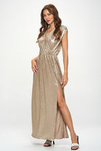 Load image into Gallery viewer, Sleeveless Metallic Maxi Dress USA 🇺🇸 SM/MED/LG Las Vegas Ready
