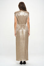 Load image into Gallery viewer, Sleeveless Metallic Maxi Dress USA 🇺🇸 SM/MED/LG Las Vegas Ready
