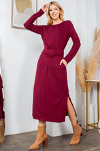 Load image into Gallery viewer, USA Made Waist Wrap Dress w/ Pockets, See Colors! USA 🇺🇸
