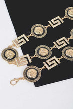 Load image into Gallery viewer, Rhinestone Embellished, Lion&#39;s Iconic Chain Belt Gold or Silver Color Choices Women&#39;s Accessories
